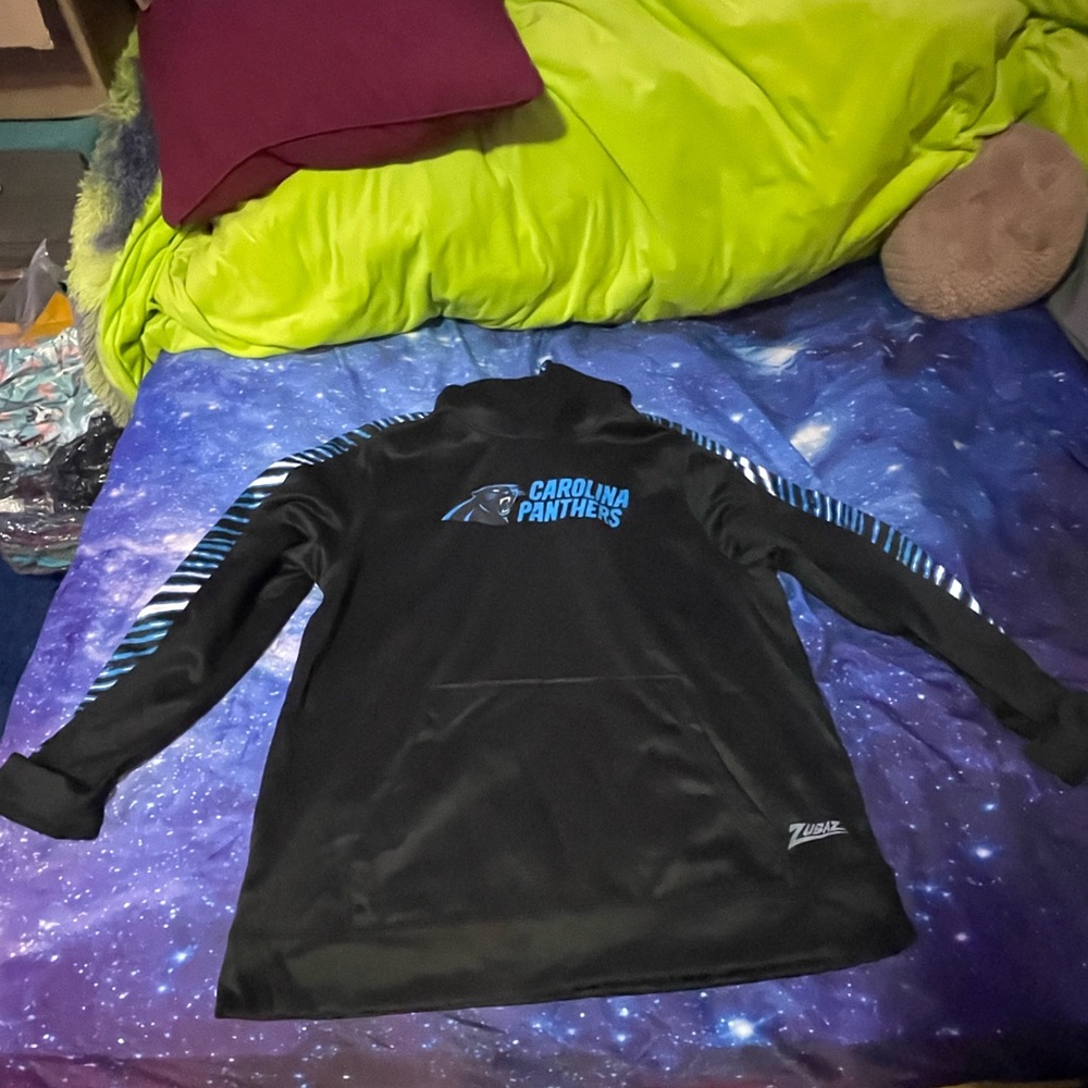 Men’s NFL Official Team Apparel Carolina Panthers black Hoodie- size Large🔥🏈